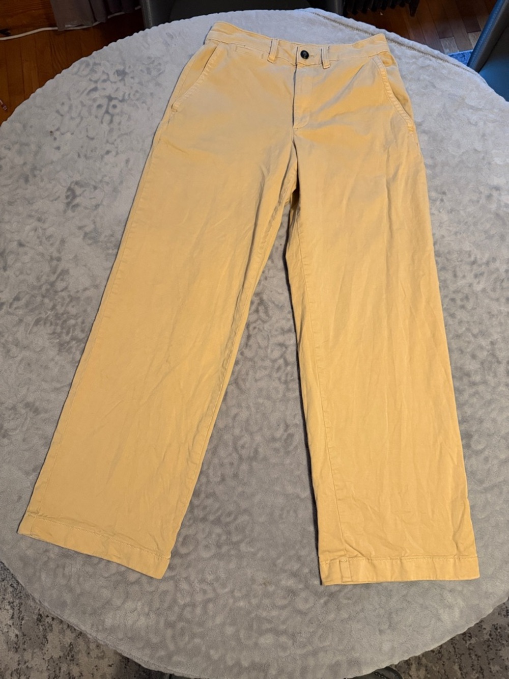 Everlane Wide-Leg Chino Pants in yellowish tan